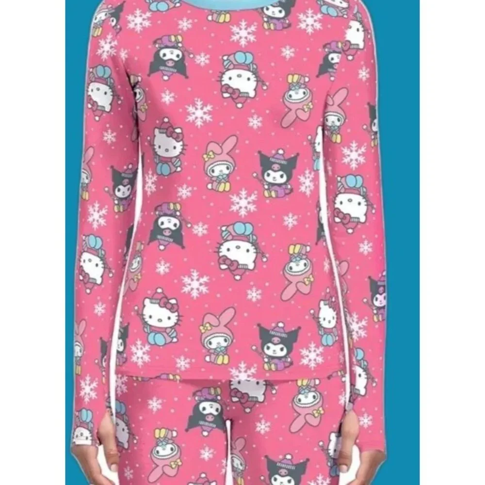 Climateright By Cuddl Duds HELLO KITTY Thermal Set GIRLS SIZE XS 4-5 NEW